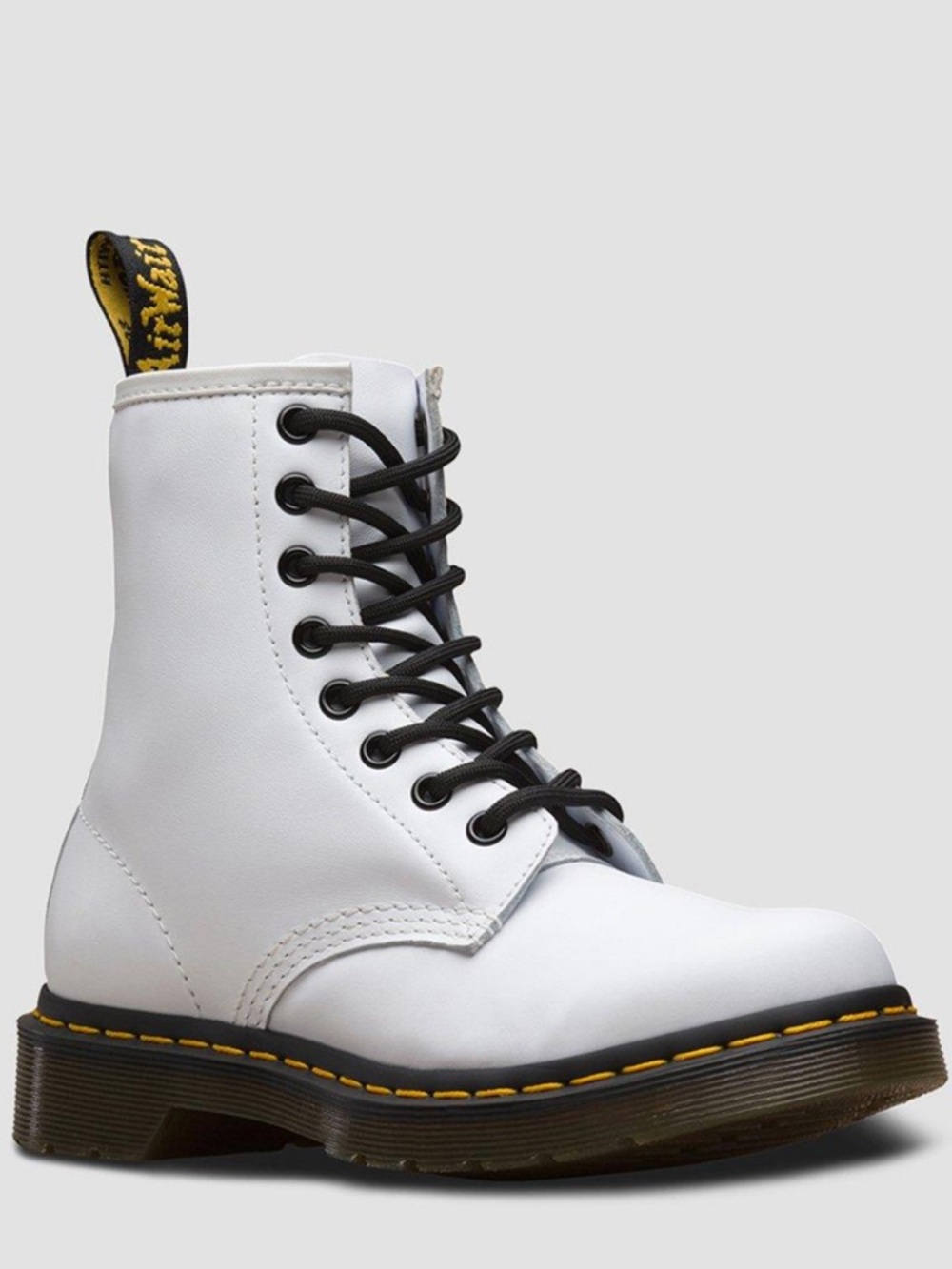 Dr. Martens Softy T 1460 Combat White Leather Boots Size 5